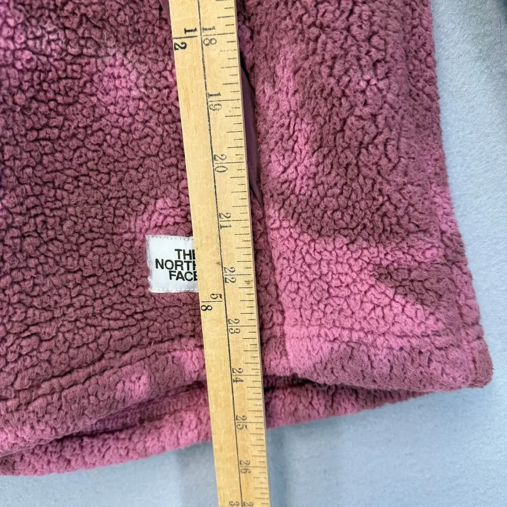 The North Face Half Zip Pullover Hoodie Women's XS Pink Camo Campshire Fleece - Picture 10 of 11